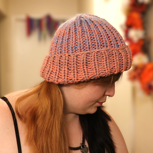 Blush & Blue Basic Beanie