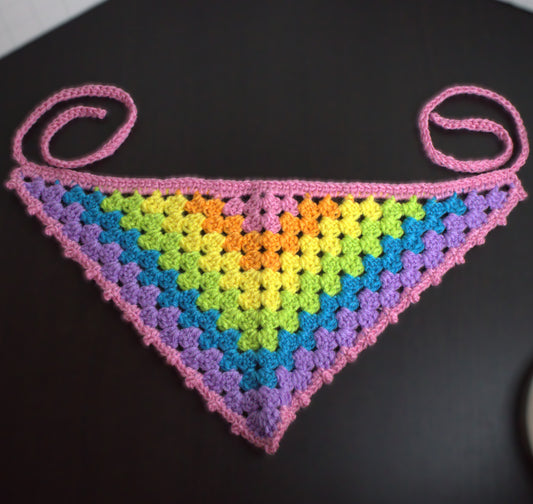 Pink Rainbow Granny Bandana