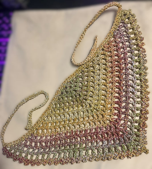 Muted Rainbow Skipped Bandana