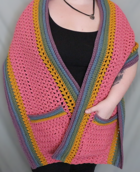 Muted Rainbow Elmwood Pocket Scarf